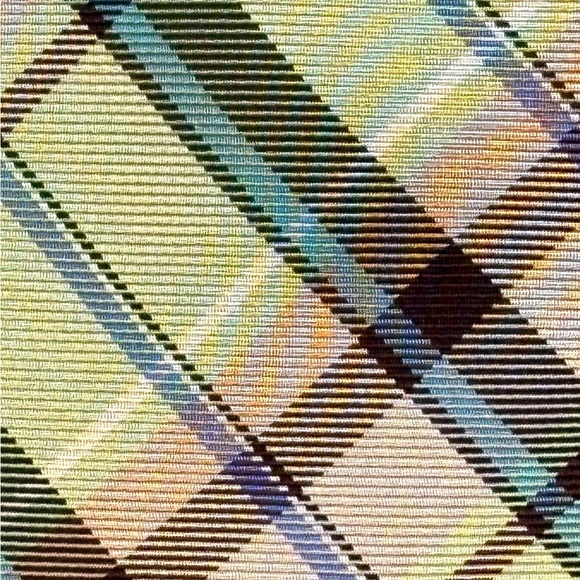 Express Brand Necktie Tie Repp Silk Pastel Plaid Green Blue Pink Mens - Picture 2 of 13